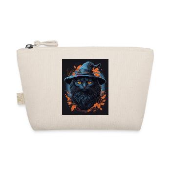 Portrait of a Cat with a Sorcerer's Hat - Organic Pouch - nature - Front