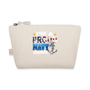 Proud Navy Grandpa - Stolzer Navy Opa - Organic Pouch - nature - Front