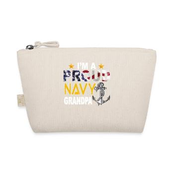 Proud Navy Grandpa - Stolzer Navy Opa - Organic Pouch - nature - Front