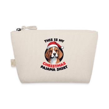 Beagle Christmas Pajamas Dogs - Organic Pouch - nature - Front