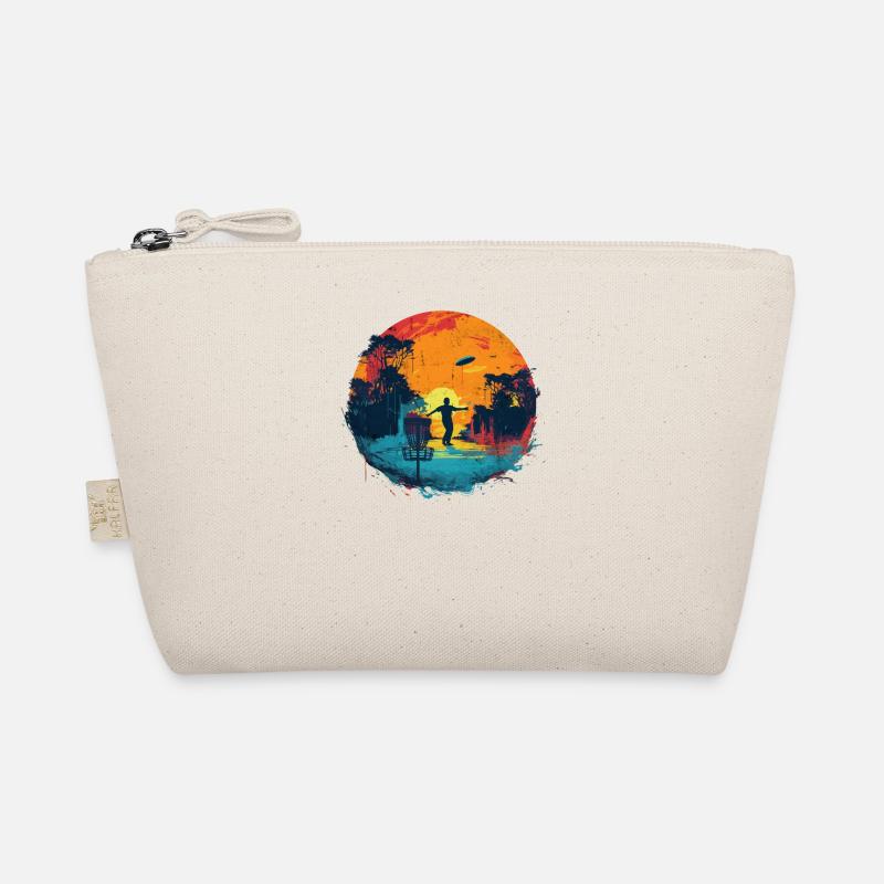 Disc-Golf-Spieler Disc-Golfer Game Vintage Bio-Täschchen