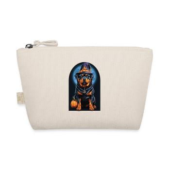 Rottweiler With Witch Hat Halloween Rottweiler - Organic Pouch - nature - Front