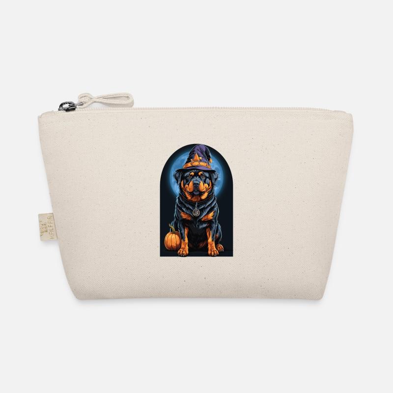 Rottweiler avec chapeau de sorcière Halloween Rottweiler Trousse biologique