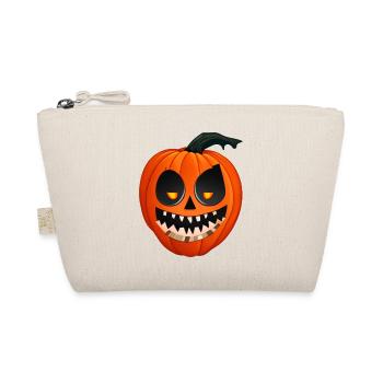 Halloween Pumpkin Lantern - Organic Pouch - nature - Front