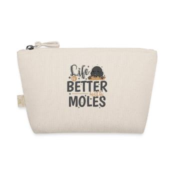 Life is Better with Moles Animal Mound - Organic Pouch - nature - Front