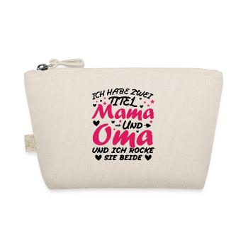 Ich Habe Zwei Titel Mama Und Oma - Bio-Täschchen - Natur - Vorne