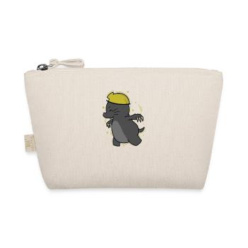 Construction Worker Mole Animal Earthen Mound - Organic Pouch - nature - Front