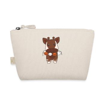 Okapi Happy Halloween Pumpkin Ghost Costume - Organic Pouch - nature - Front