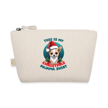 Chihuahua Christmas Pajamas Dogs - Organic Pouch - nature - Front