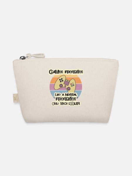 Gamer Feuerwehr T-Shirt, Feuerwehr Geschenk, Firem - Bio-Täschchen - Natur