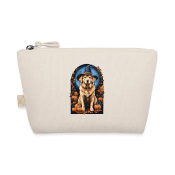 Golden Retriever Mit Hexenhut Halloween Golden - Bio-Täschchen - Natur - Vorne