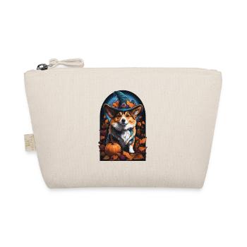 Corgi Hexe Halloween Corgi - Bio-Täschchen - Natur - Vorne