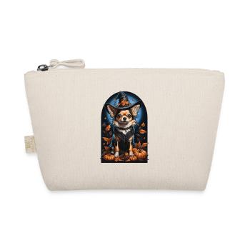 Chihuahua avec chapeau de sorcière Halloween Chihuahua - Trousse biologique - nature - Devant