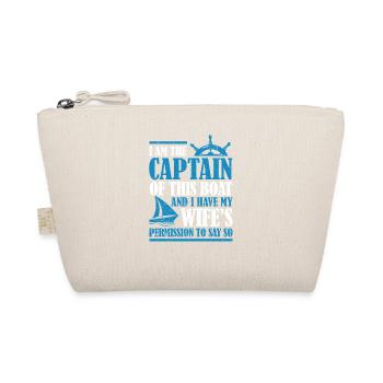 I am the captain of this boat sailboat sailboat sail - Organic Pouch - nature - Front