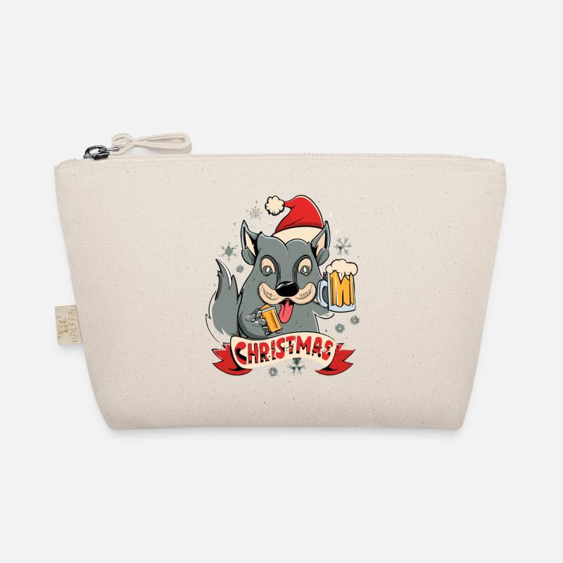 Wolf Bier Weihnachten Geschenk Bio-Täschchen