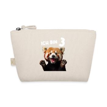 3 Jahre Kleiner Roter Panda Pandas 3. Geburtstag - Bio-Täschchen - Natur - Vorne