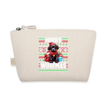 Mignon Black Labrador Dog Christmas Design - Merry W - Trousse biologique - nature - Devant