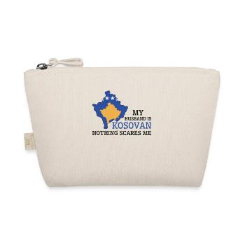 Nothing Scares Me My Wife Is Kosovan Husband - Organic Pouch - nature - Front