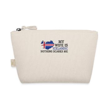 Nothing Scares Me My Wife Is Icelandic Husband - Organic Pouch - nature - Front