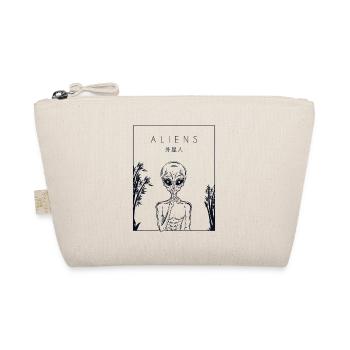 Aliens Chinese Hanzi Alien UFO - Organic Pouch - nature - Front