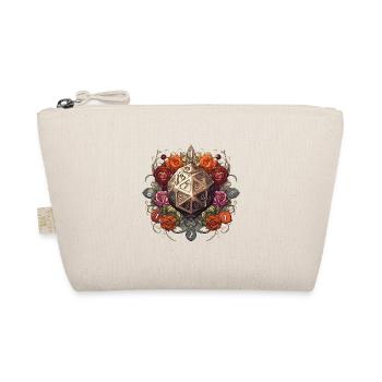 D20 Dice With Flowers Fantasy RPG Shirt - Organic Pouch - nature - Front
