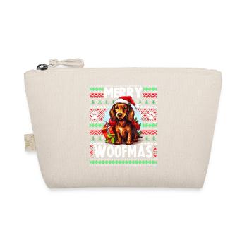 Ugly Christmas Sweater Dachshund Dog - Dog Christm - Organic Pouch - nature - Front