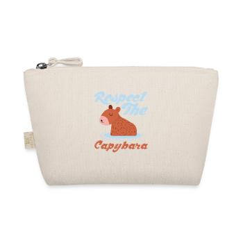 Respect The Capybara Capibara Owner Rodent - Bio-Täschchen - Natur - Vorne