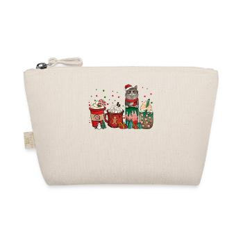 Scottish Fold Coffee Coffee Cups Santa Cat - Organic Pouch - nature - Front