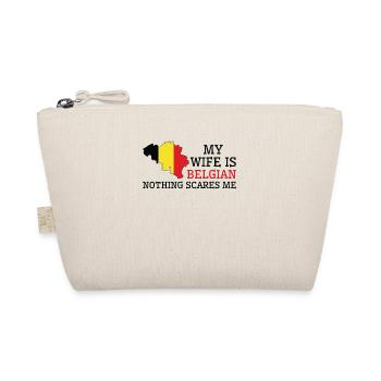 Nothing Scares Me My Wife Is Belgian Husband - Organic Pouch - nature - Front