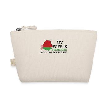 Nothing Scares Me My Wife Is Belarusian Husband - Organic Pouch - nature - Front