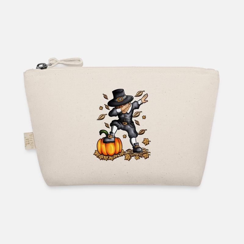 Thanksgiving Junge macht Dab Dabbing Ernte tanzen - Bio-Täschchen - Natur