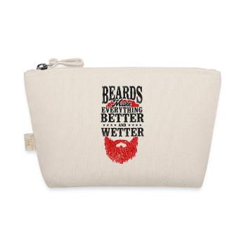 Beard Lover Bearded Man Ginger - Organic Pouch - nature - Front