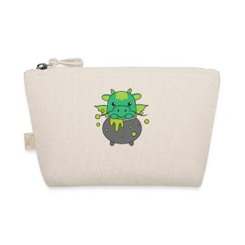 Dragon Happy Halloween Cauldron Bat - Organic Pouch - nature - Front