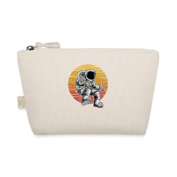 Retro Kosmonaut Raumschiff Taikonaut Raumfahrer - Bio-Täschchen - Natur - Vorne