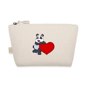 Panda Heart - Organic Pouch - nature - Front