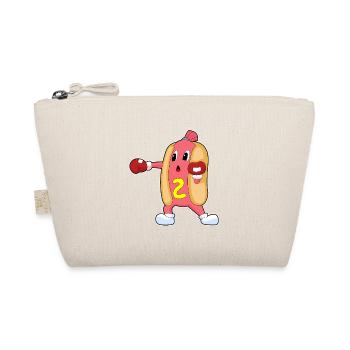 Hotdog Boxer Boxhandschuhe Boxen - Bio-Täschchen - Natur - Vorne