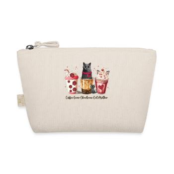 Cute little Coffee and my Chartreux Cat Coffee Cup - Organic Pouch - nature - Front