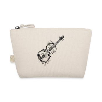 Flower With Violin Violinist And Flower Lover Viol - Organic Pouch - nature - Front