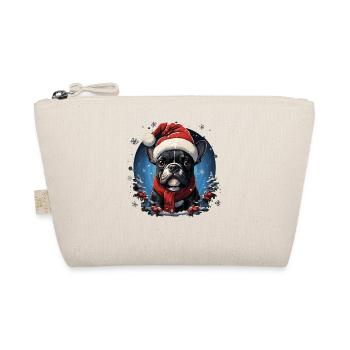 Weihnachten French Bulldog - Bio-Täschchen - Natur - Vorne