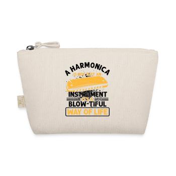 Mundharmonika Instrument und Mundharmonika - Bio-Täschchen - Natur - Vorne