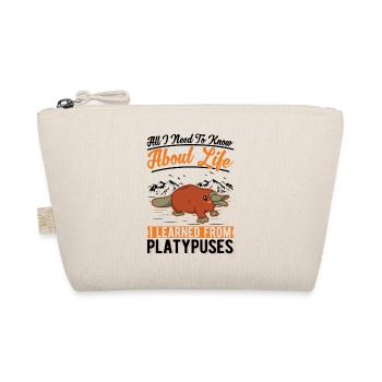 Schnabeltier Geschenk - Bio-Täschchen - Natur - Vorne