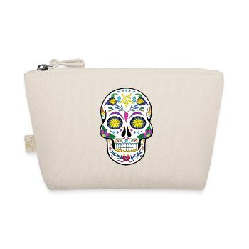 Colorful Sugar Skull Flower Art day of the dead - Organic Pouch - nature - Front