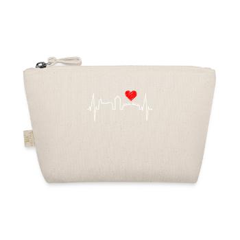 Mönchengladbach Skyline Heartbeat Fan I Love MG - Organic Pouch - nature - Front