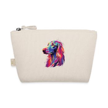 Wasserfarben Farbenfroher Saluki - Bio-Täschchen - Natur - Vorne