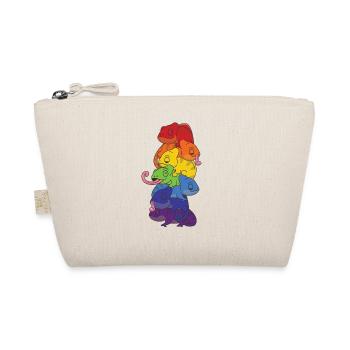 Rainbow Flag Pride LGBTQ Mignon Caméléon Pile - Trousse biologique - nature - Devant