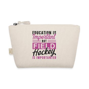 Field Hockey Education Is - Bio-Täschchen - Natur - Vorne