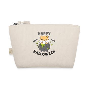 Hamster Happy Halloween Cauldron Bat - Organic Pouch - nature - Front