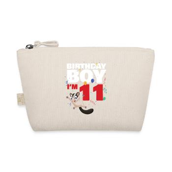 Birthday Girl in 12 Sugar Glider - Organic Pouch - nature - Front