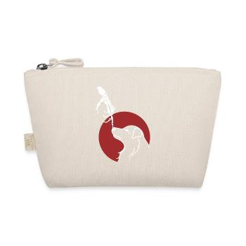 Cute Skeleton Hand Boop Dog Puppy Halloween - Organic Pouch - nature - Front