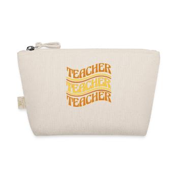 Funny Hippie Teacher Back To School Teacher Day - Organic Pouch - nature - Front